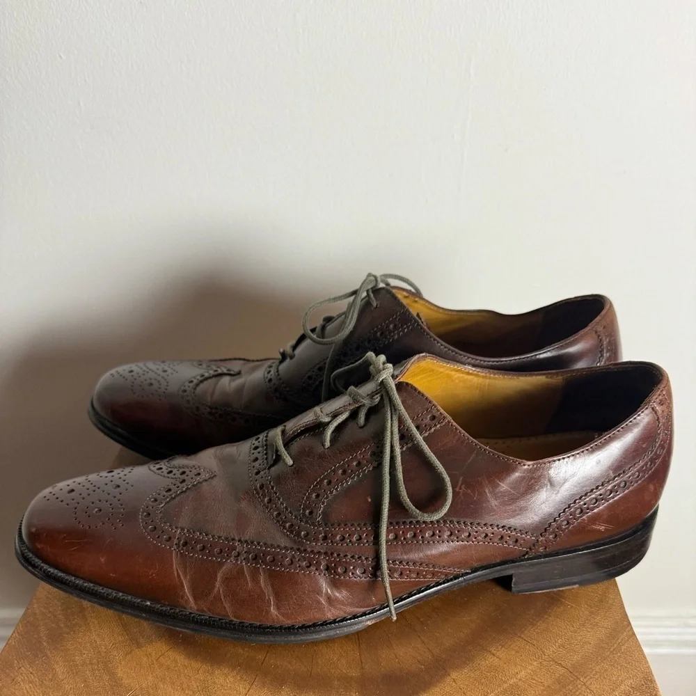 Cole Haan Nike Air Leather Wingtip Loafer Oxford Color Mahagony 12M Style C08354